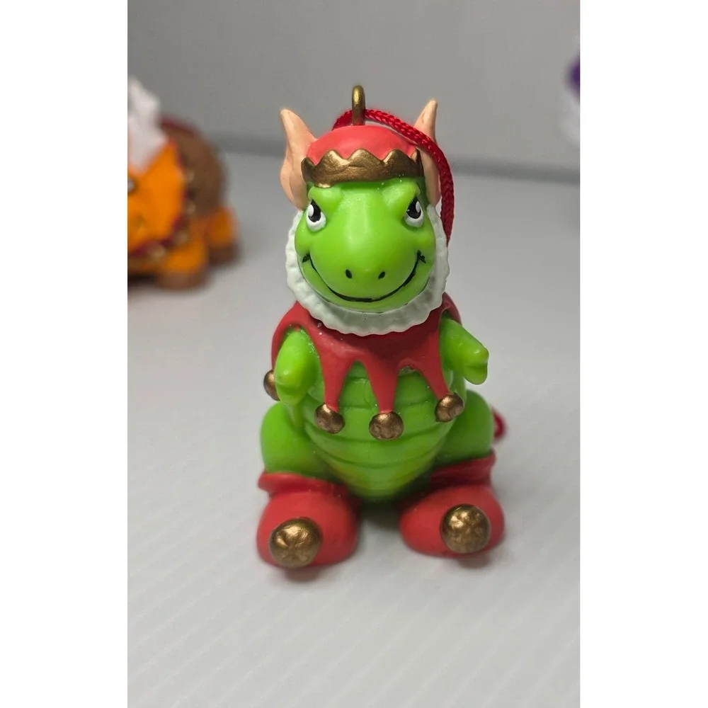 Vintage Christmas Dinosaur Ornaments Lot House of Lloyd 1993‎ Preowned